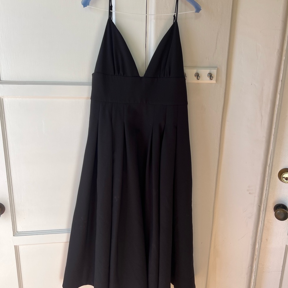 Elegant Black Spaghetti Strap Dress